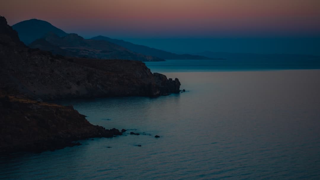 Piękny zachód słońca na Krecie