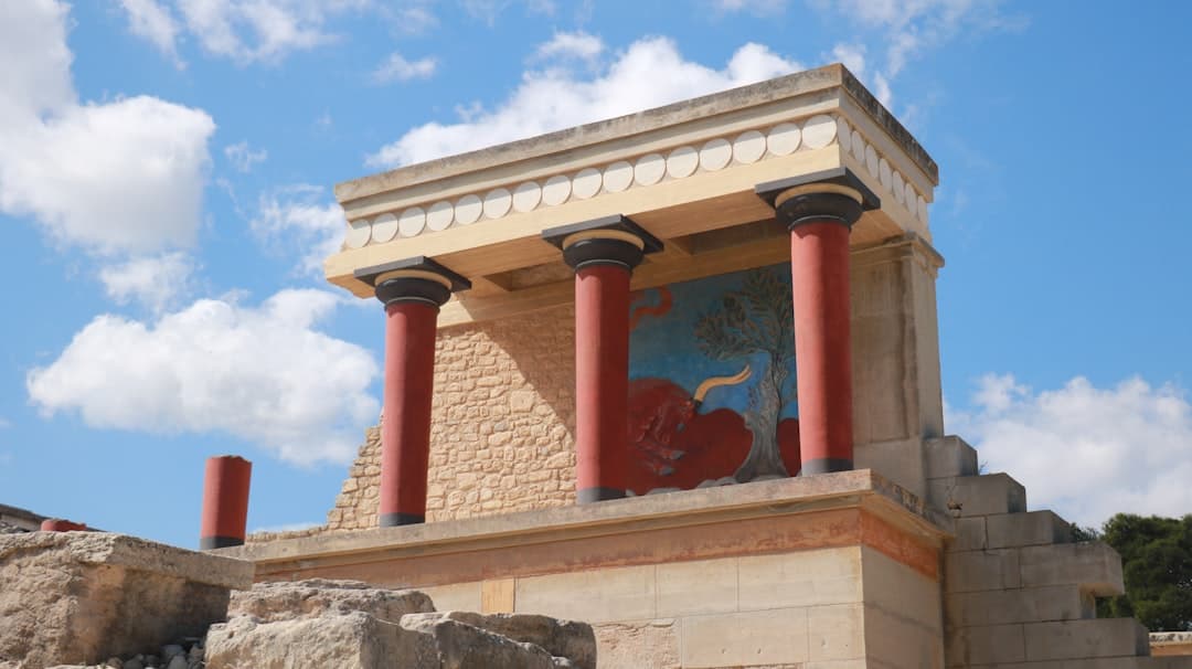 Starożytne ruiny Knossos, stanowisko archeologiczne na Krecie