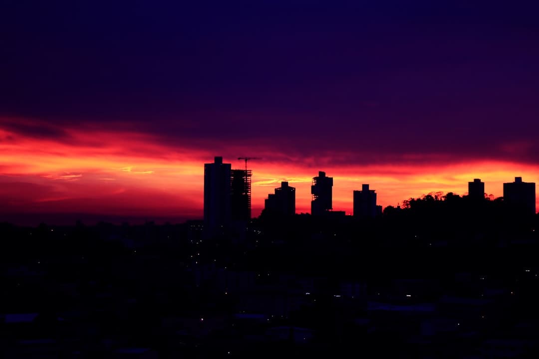 Zachód słońca nad miastem Panama City