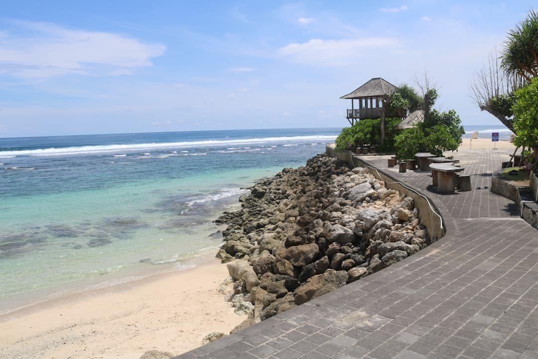 Plaża w Bali z palmami