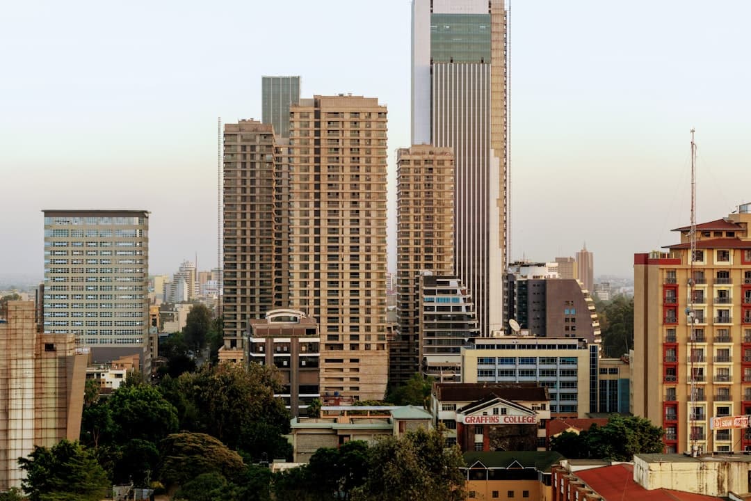 Zachód słońca nad Nairobi