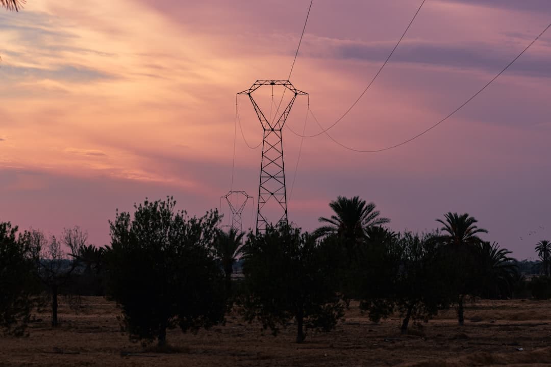 Widok zachodu słońca na Dżerbie