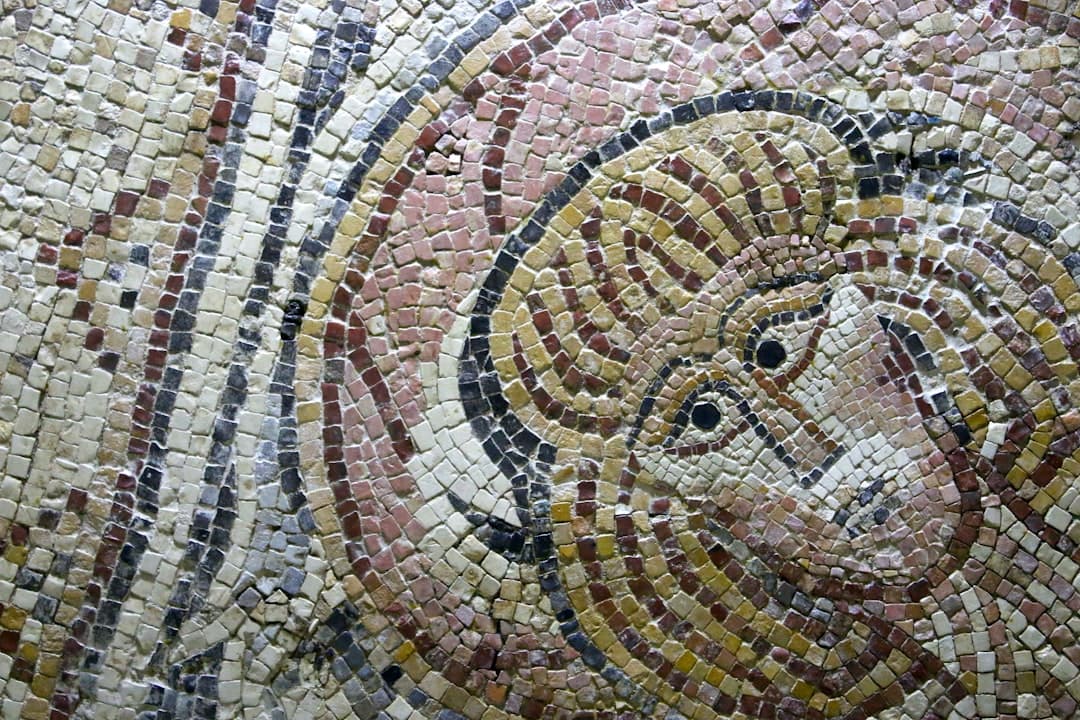 Piękne mozaiki w starożytnych ruinach Kourion na Cyprze