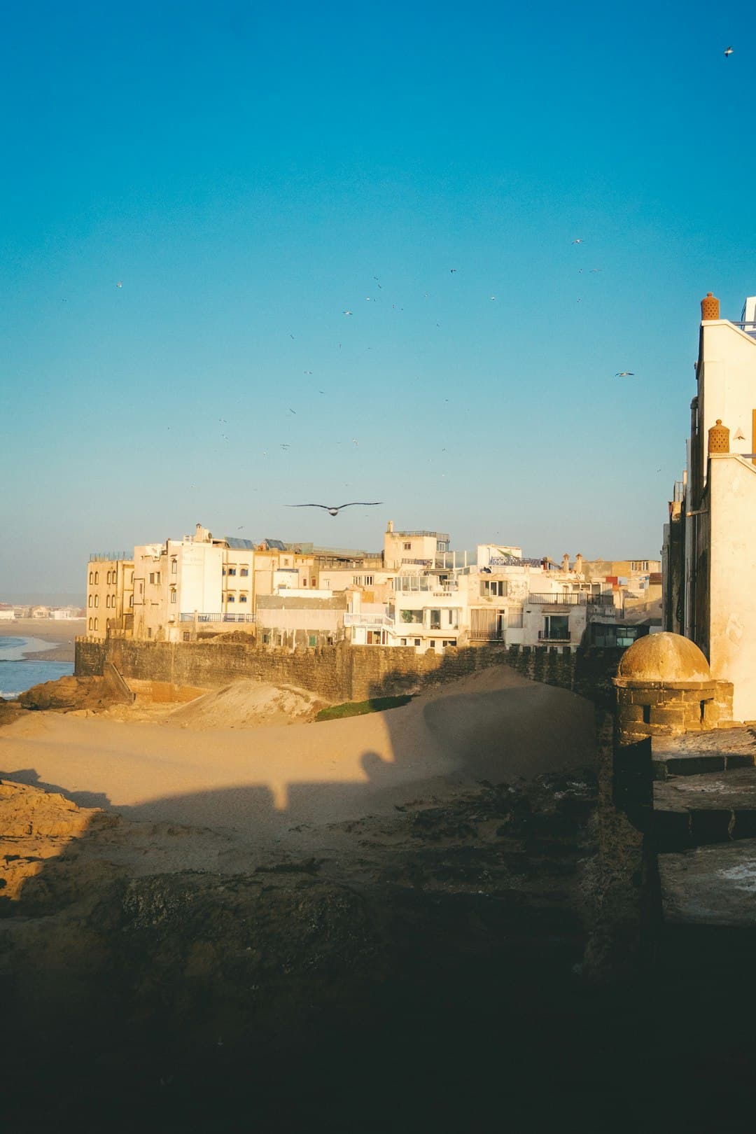 Piękny zachód słońca nad Essaouirą