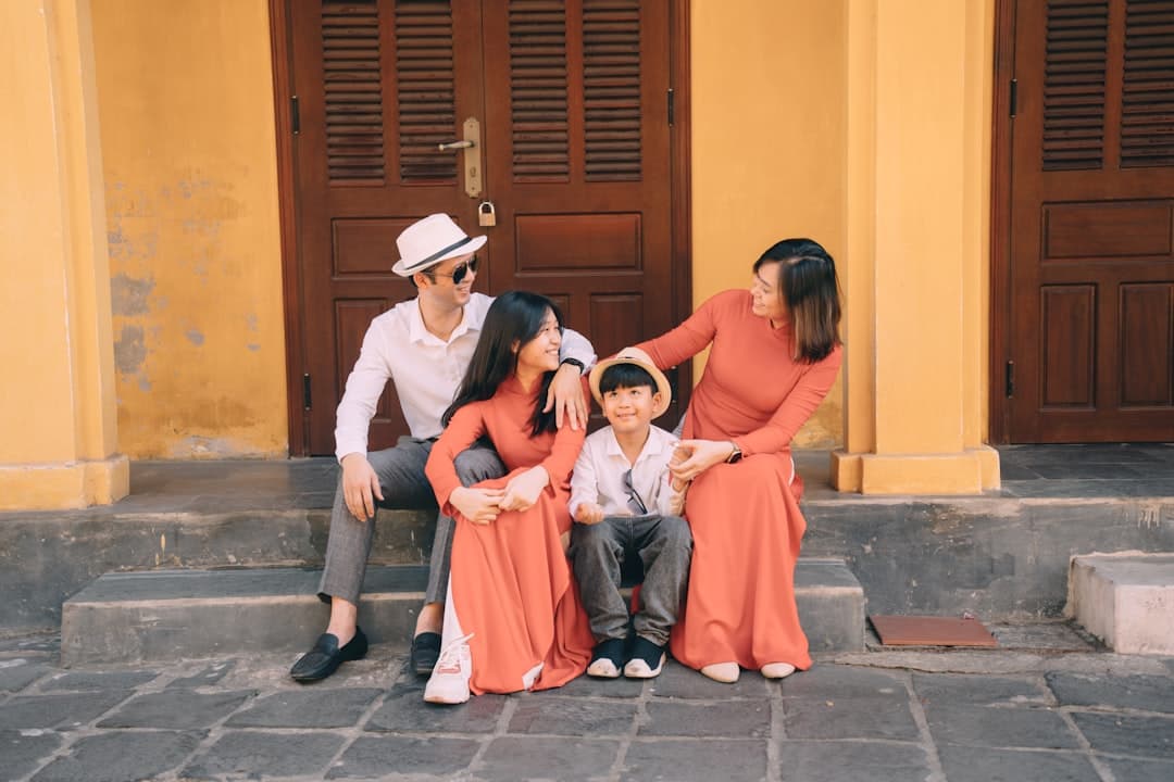 Rodzina spędzająca wspólnie czas w Bangkoku