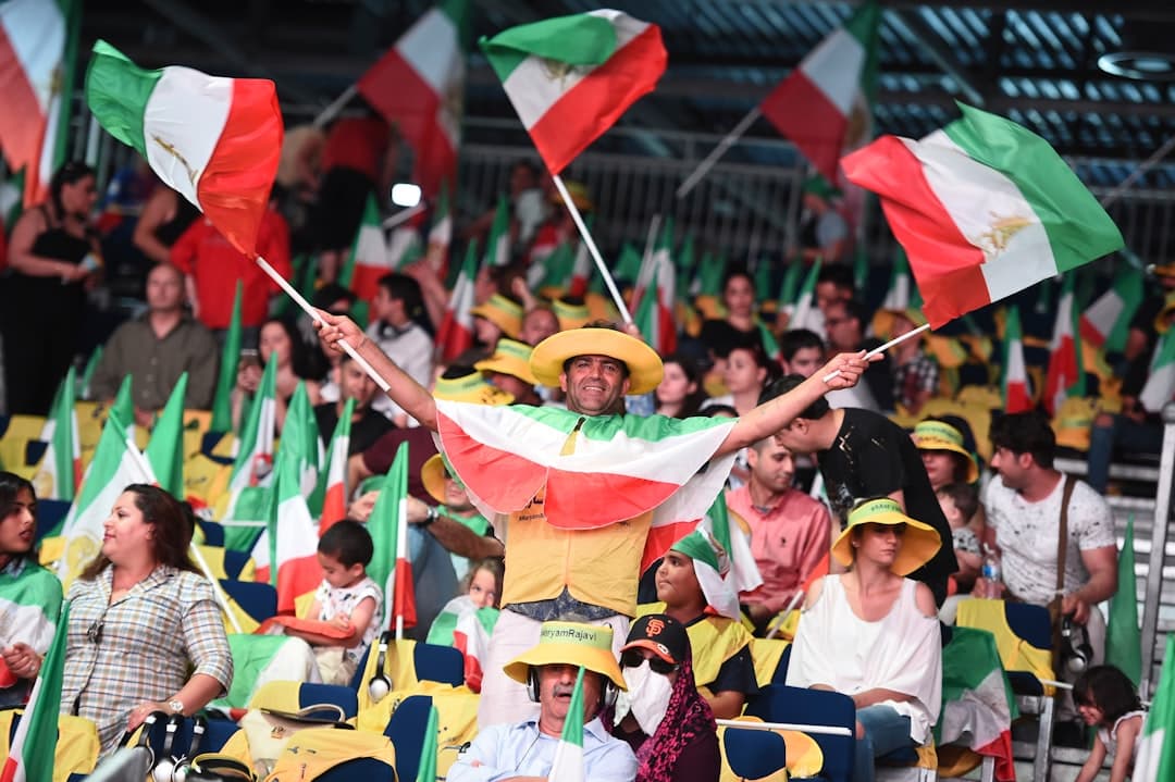 Fani drużyny kibicujący na meczu w Abu Zabi