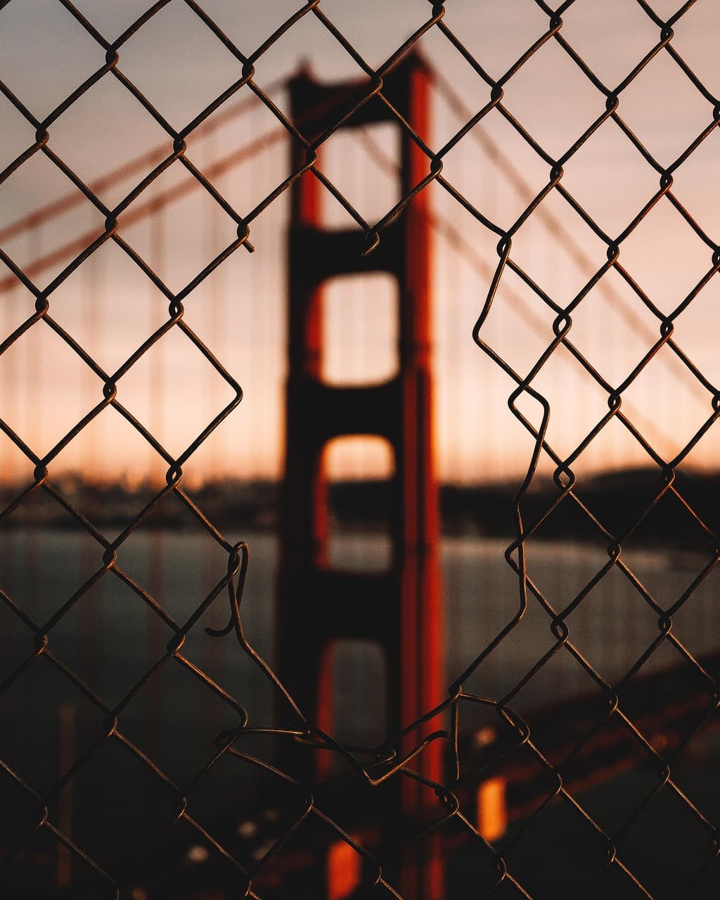 Widok z Twin Peaks na most Golden Gate