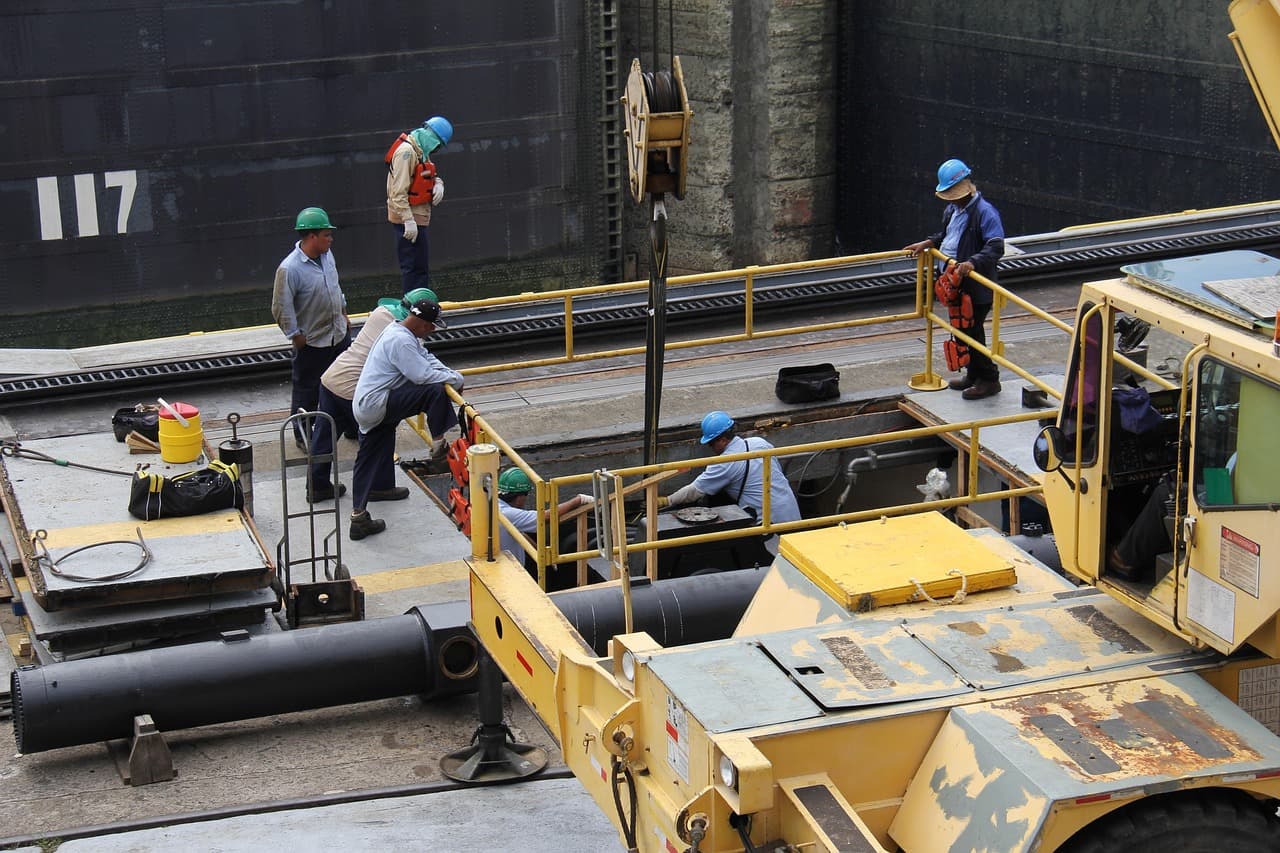 Widok na Kanał Panamski z Centrum Miraflores