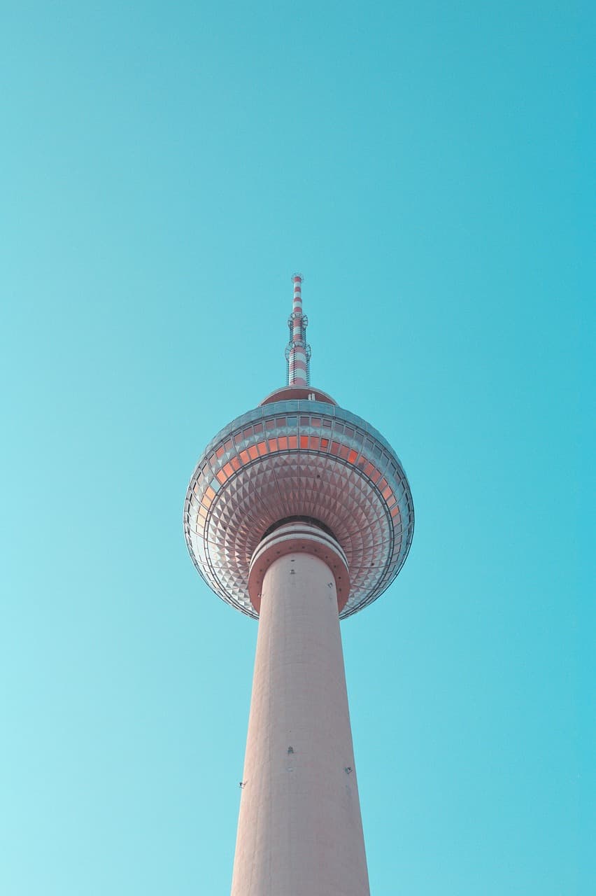 Widok z Fernsehturm na Berlin