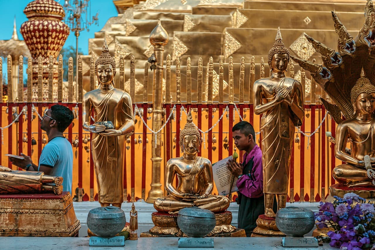 Widok na Chiang Mai z Wzgórza Doi Suthep