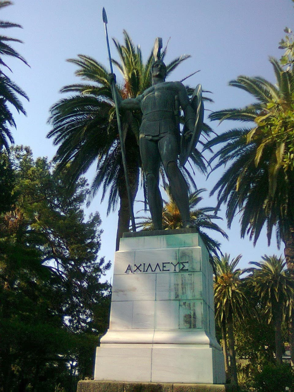 Krajobraz Korfu z jedzeniem