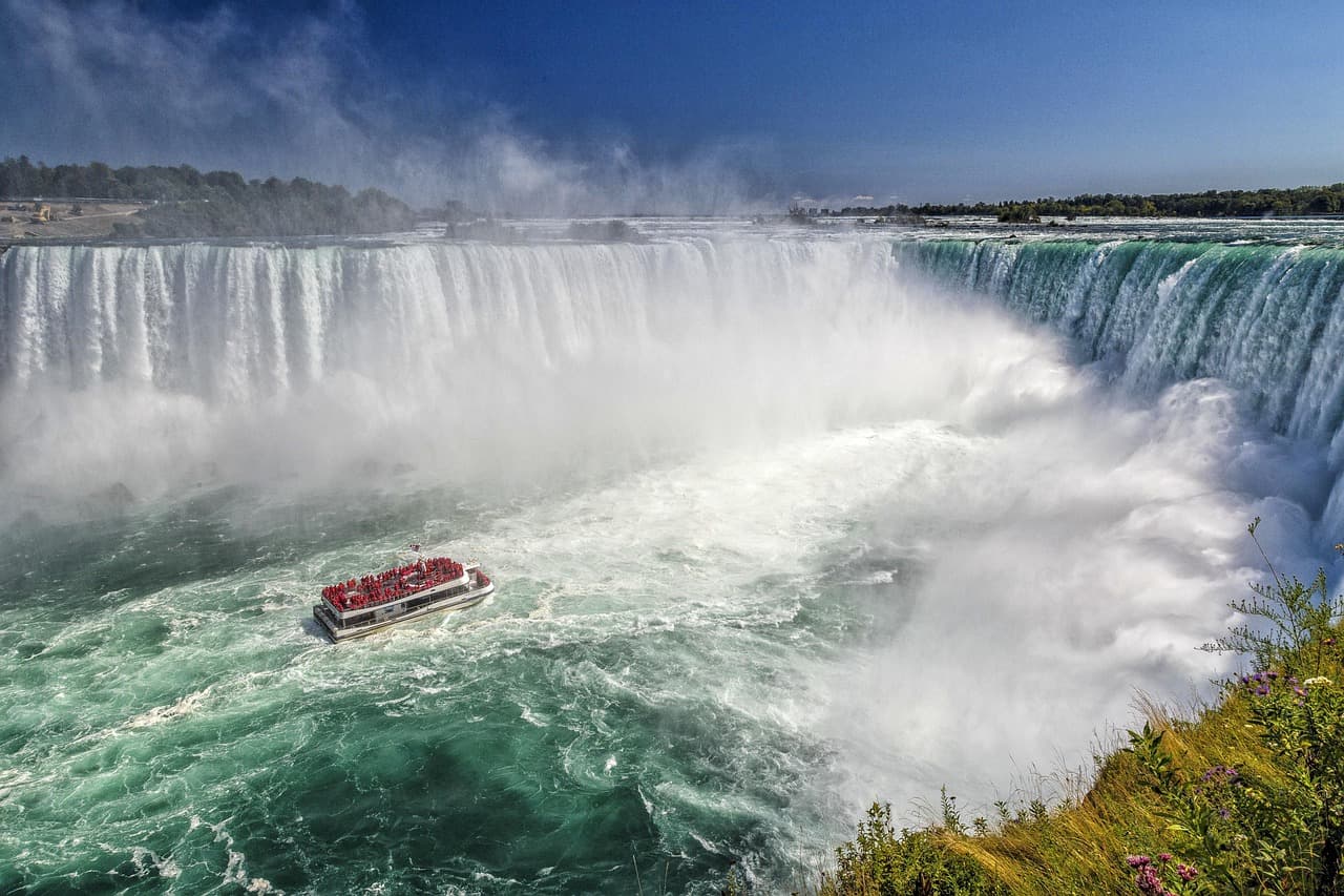 Widok na Wodospady Niagara