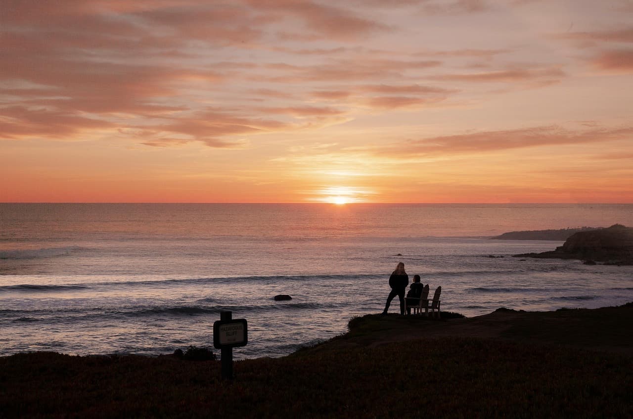 Widok na ocean z Pacific Coast Highway
