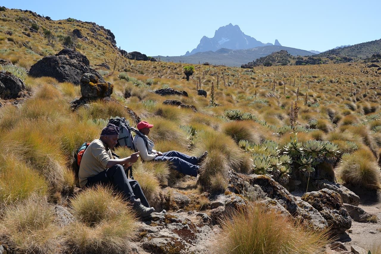 Widok na Mount Kenya