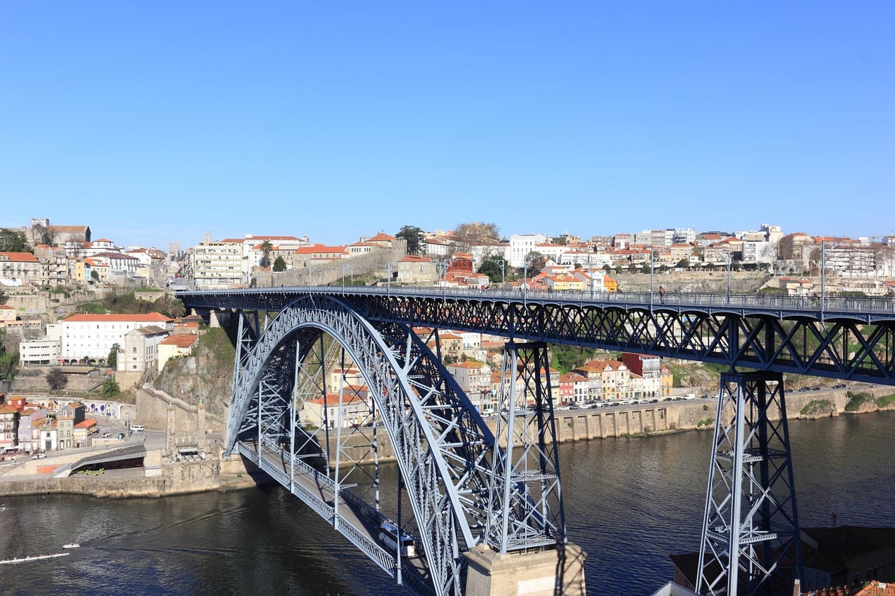 Widok z mostu Dom Luís I na Porto