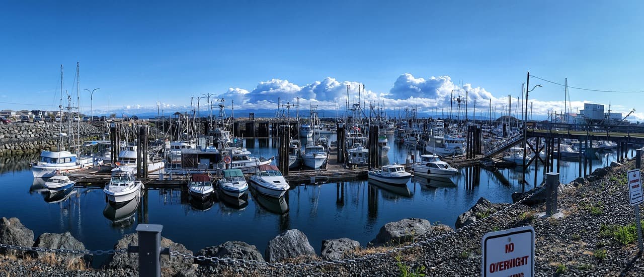 Widok na Creek Harbour w Dubaju