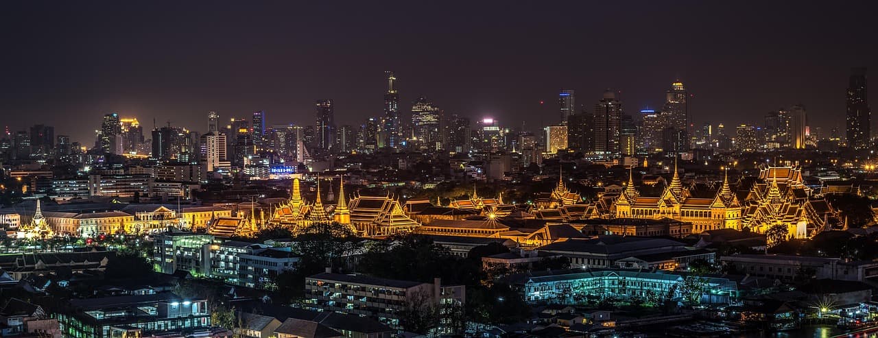 Widok na Bangkok z lotu ptaka